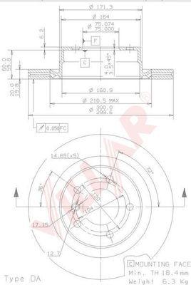 Villar 628.1886 - Спирачен диск vvparts.bg