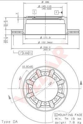 Villar 628.1870 - Спирачен диск vvparts.bg