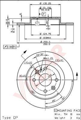 Villar 628.1348 - Спирачен диск vvparts.bg