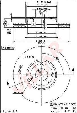 Villar 628.1347 - Спирачен диск vvparts.bg