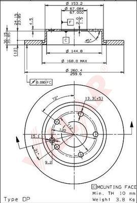 Villar 628.1369 - Спирачен диск vvparts.bg