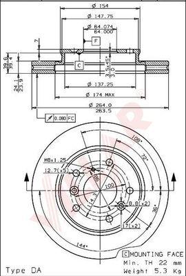 Villar 628.1363 - Спирачен диск vvparts.bg