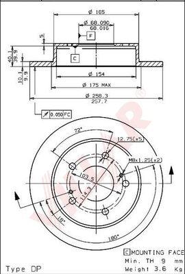 Villar 628.1300 - Спирачен диск vvparts.bg