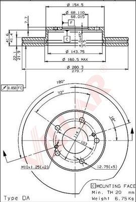 Villar 628.1307 - Спирачен диск vvparts.bg