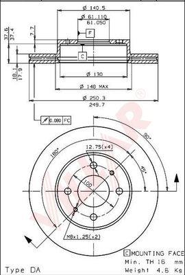 Villar 628.1317 - Спирачен диск vvparts.bg