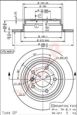 Villar 628.1382 - Спирачен диск vvparts.bg