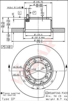 Villar 628.1339 - Спирачен диск vvparts.bg