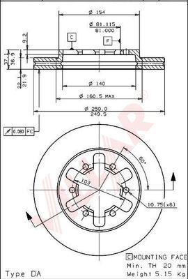 Valeo 186700 - Спирачен диск vvparts.bg