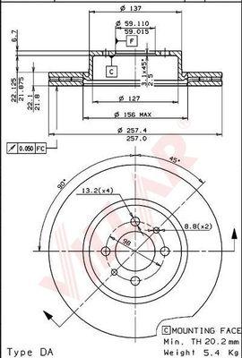 Villar 628.1255 - Спирачен диск vvparts.bg