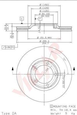 Villar 628.1263 - Спирачен диск vvparts.bg