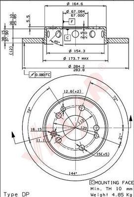 Villar 628.1205 - Спирачен диск vvparts.bg