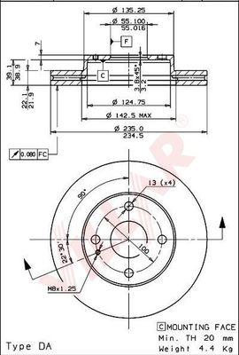 Villar 628.1282 - Спирачен диск vvparts.bg