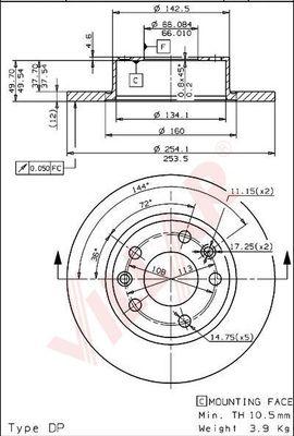 Villar 628.1235 - Спирачен диск vvparts.bg