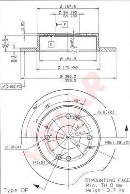 Villar 628.1237 - Спирачен диск vvparts.bg