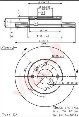 Villar 628.1278 - Спирачен диск vvparts.bg