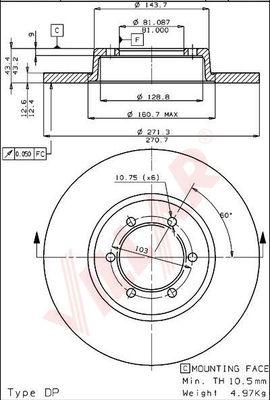 Japanparts DI-153 - Спирачен диск vvparts.bg