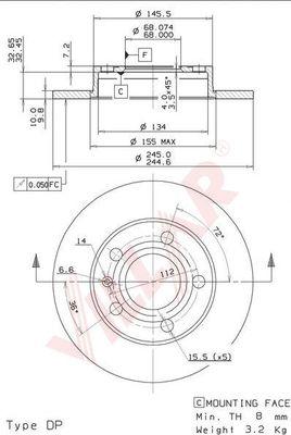 Villar 628.1799 - Спирачен диск vvparts.bg