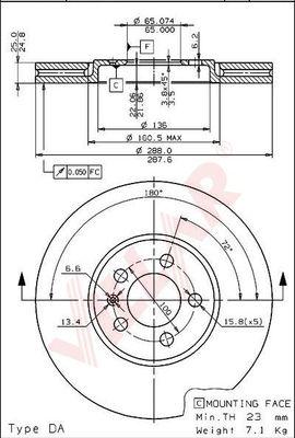 Villar 628.1793 - Спирачен диск vvparts.bg