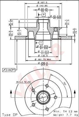 Villar 628.1744 - Спирачен диск vvparts.bg