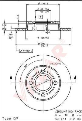 Villar 628.1740 - Спирачен диск vvparts.bg