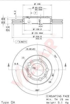 Villar 628.1704 - Спирачен диск vvparts.bg