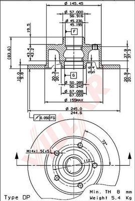 Villar 628.1703 - Спирачен диск vvparts.bg