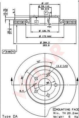 Villar 628.1715 - Спирачен диск vvparts.bg