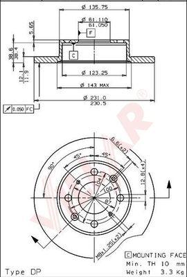 Villar 628.1717 - Спирачен диск vvparts.bg