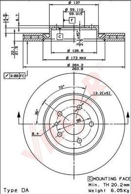 Villar 628.1732 - Спирачен диск vvparts.bg