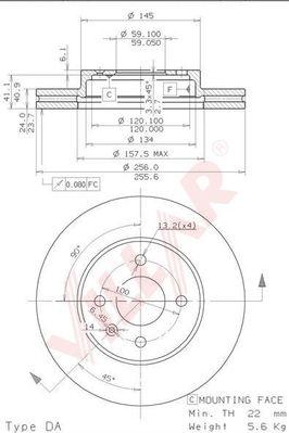 Villar 628.2045 - Спирачен диск vvparts.bg