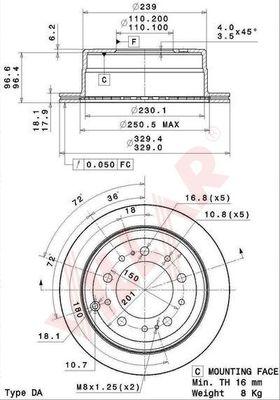 Villar 628.2046 - Спирачен диск vvparts.bg