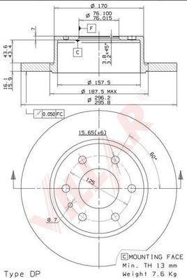 Villar 628.2040 - Спирачен диск vvparts.bg