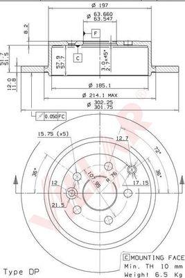 Villar 628.2042 - Спирачен диск vvparts.bg