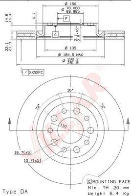 Villar 628.2009 - Спирачен диск vvparts.bg