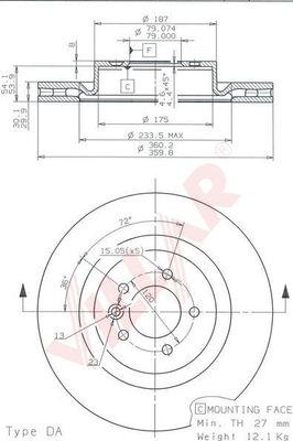 Villar 628.2006 - Спирачен диск vvparts.bg