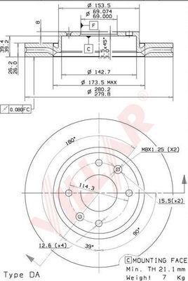 Villar 628.2015 - Спирачен диск vvparts.bg