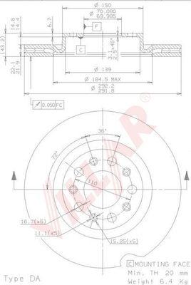 Villar 628.2010 - Спирачен диск vvparts.bg