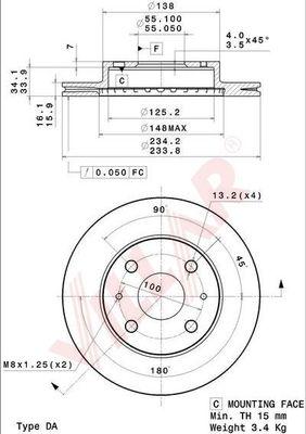 Villar 628.2088 - Спирачен диск vvparts.bg