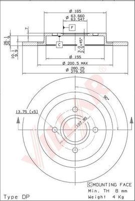 Villar 628.2030 - Спирачен диск vvparts.bg