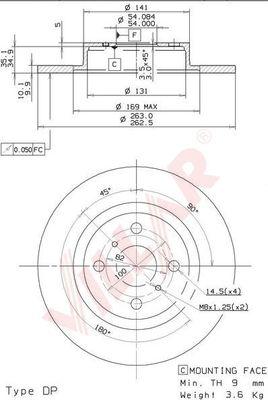 Villar 628.2029 - Спирачен диск vvparts.bg