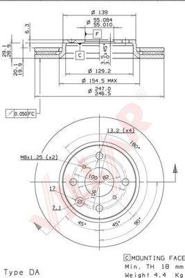 Villar 628.2022 - Спирачен диск vvparts.bg