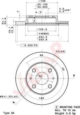 Villar 628.2197 - Спирачен диск vvparts.bg