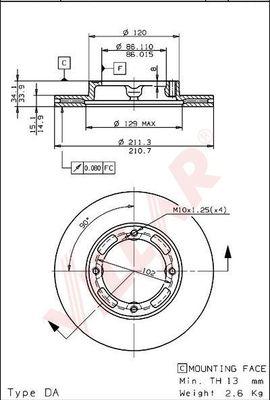 Villar 628.2154 - Спирачен диск vvparts.bg