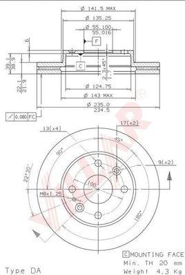 Villar 628.2153 - Спирачен диск vvparts.bg