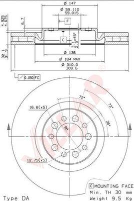 Villar 628.2163 - Спирачен диск vvparts.bg