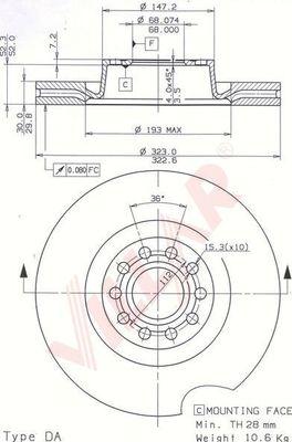 Villar 628.2167 - Спирачен диск vvparts.bg