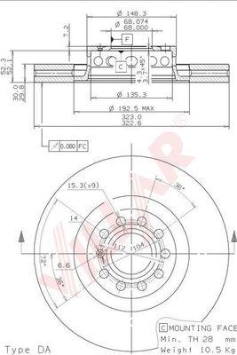 Villar 628.2185 - Спирачен диск vvparts.bg