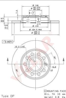 Villar 628.2139 - Спирачен диск vvparts.bg