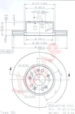 Villar 628.2174 - Спирачен диск vvparts.bg