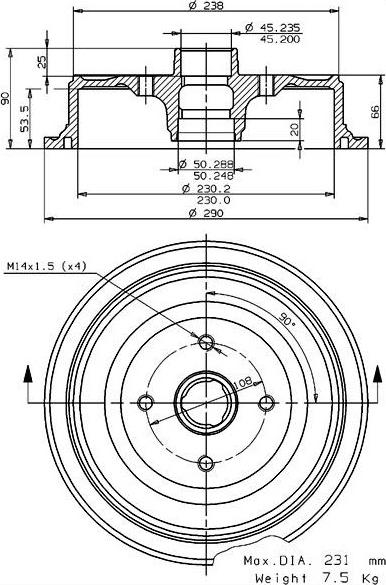 Villar 627.0049 - Спирачен барабан vvparts.bg